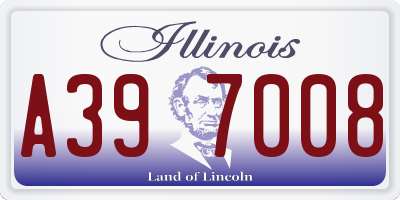 IL license plate A397008