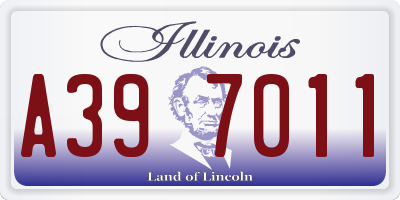 IL license plate A397011