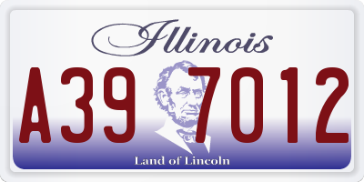 IL license plate A397012