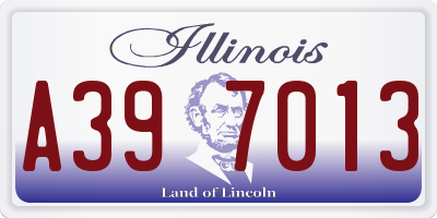 IL license plate A397013