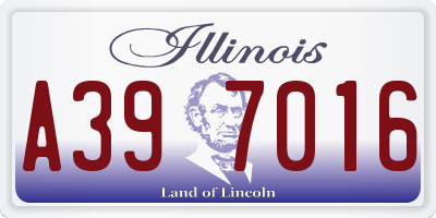 IL license plate A397016
