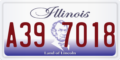 IL license plate A397018