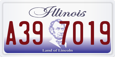 IL license plate A397019