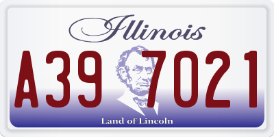 IL license plate A397021