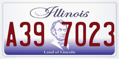 IL license plate A397023
