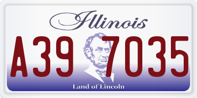 IL license plate A397035