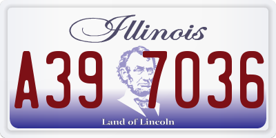 IL license plate A397036