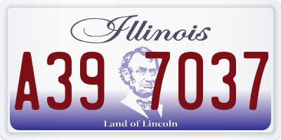 IL license plate A397037