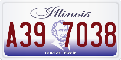 IL license plate A397038