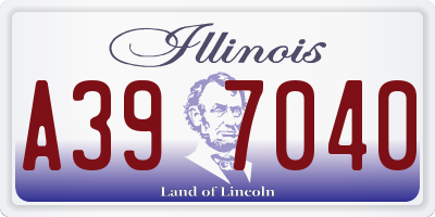IL license plate A397040