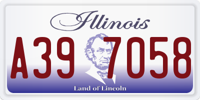 IL license plate A397058