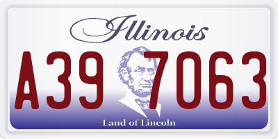 IL license plate A397063