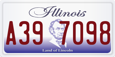IL license plate A397098