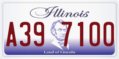 IL license plate A397100