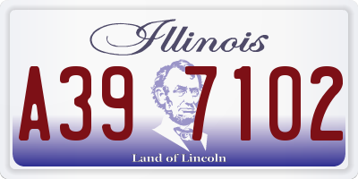 IL license plate A397102