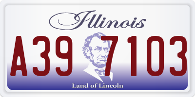 IL license plate A397103