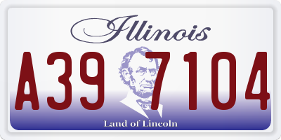 IL license plate A397104