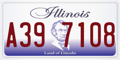 IL license plate A397108