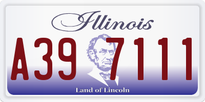 IL license plate A397111