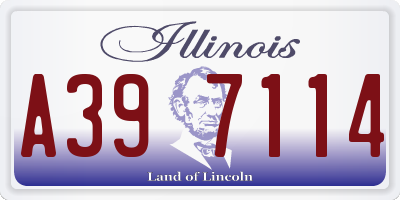 IL license plate A397114
