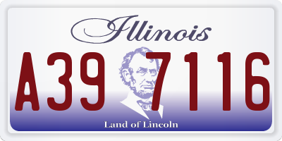 IL license plate A397116