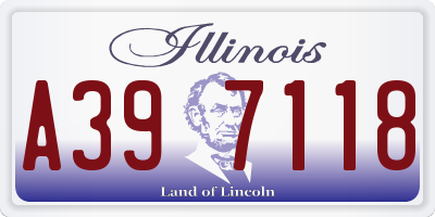 IL license plate A397118