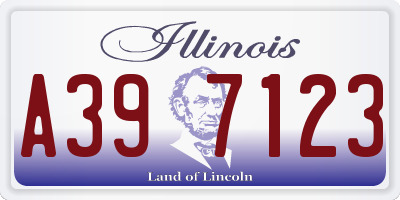 IL license plate A397123