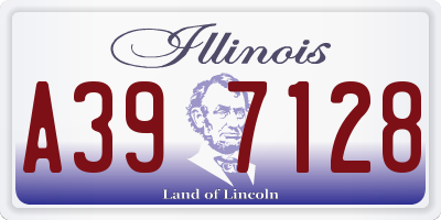 IL license plate A397128