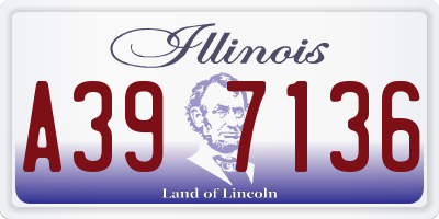 IL license plate A397136