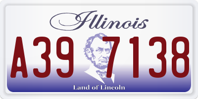 IL license plate A397138