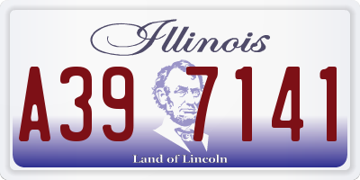 IL license plate A397141