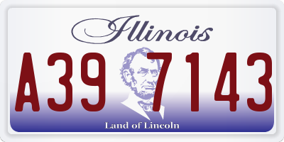IL license plate A397143