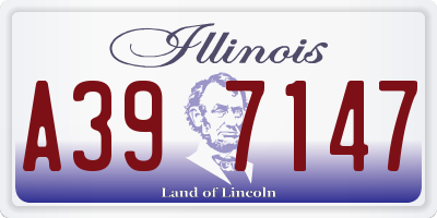 IL license plate A397147