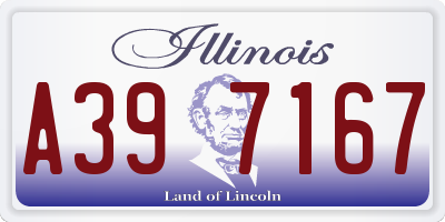IL license plate A397167