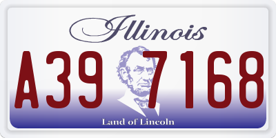 IL license plate A397168