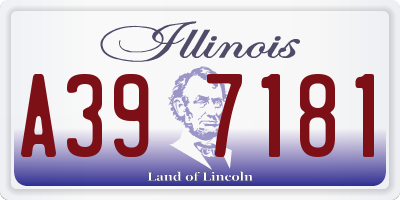 IL license plate A397181