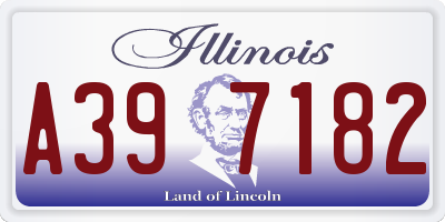 IL license plate A397182