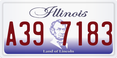 IL license plate A397183