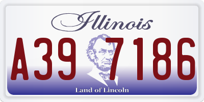 IL license plate A397186