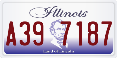 IL license plate A397187