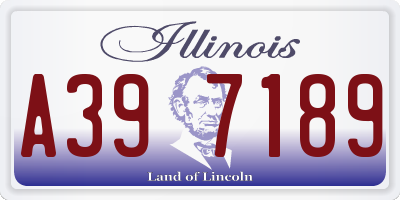 IL license plate A397189