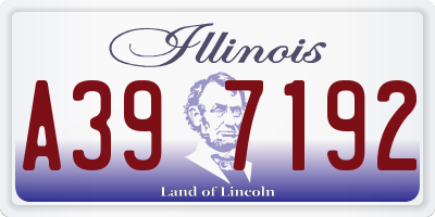IL license plate A397192