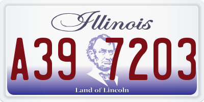 IL license plate A397203