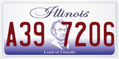 IL license plate A397206