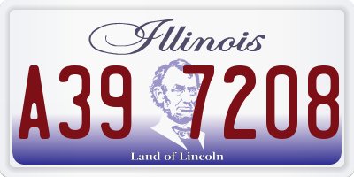 IL license plate A397208