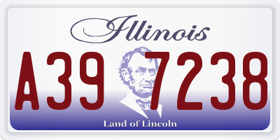 IL license plate A397238