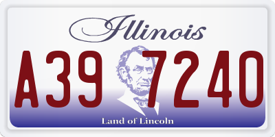 IL license plate A397240