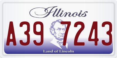IL license plate A397243