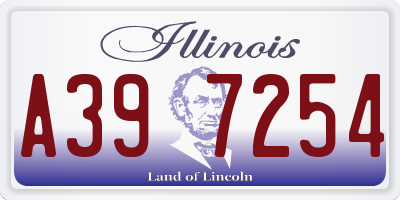 IL license plate A397254