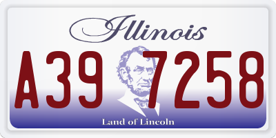 IL license plate A397258